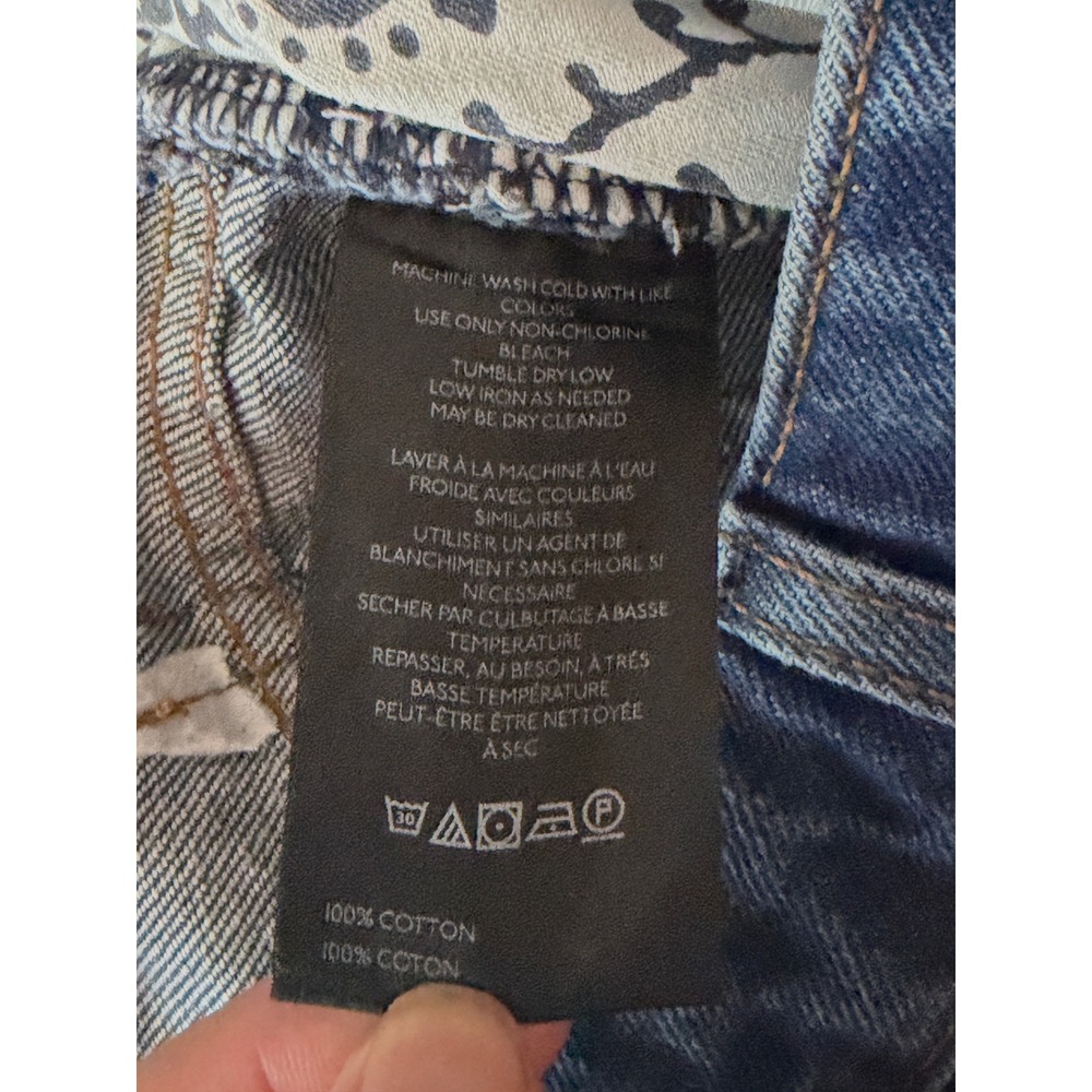 Free People | We The Free Deep Trance Dropped Boyfriend Jeans Plus Size 32/14 - Picture 10 of 14